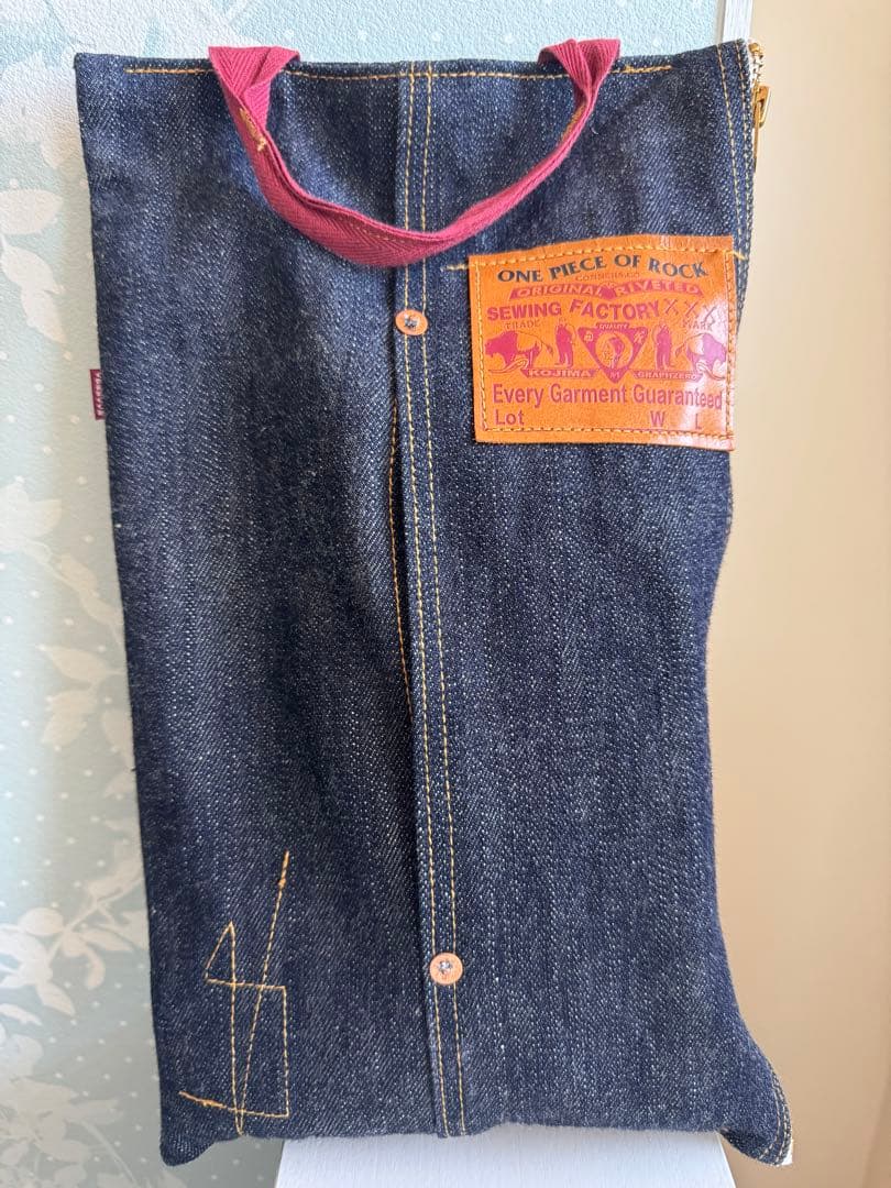 ワンピースオブロック　デニムティッシュケース