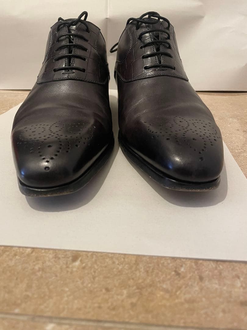 【MAGNANNI】革靴 レザー クロコ 型押し メダリオン 高級 紳士 上品