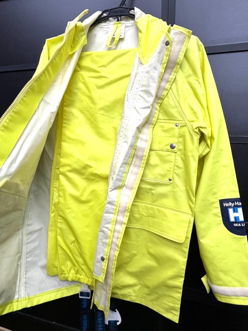 【上下セット】ヘリーハンセン 防水セーリングウェア ネオンイエロー M-140