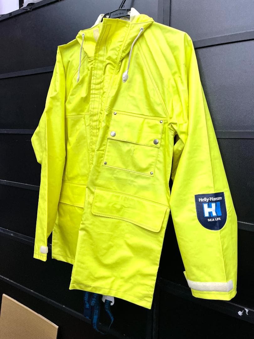 【上下セット】ヘリーハンセン 防水セーリングウェア ネオンイエロー M-140
