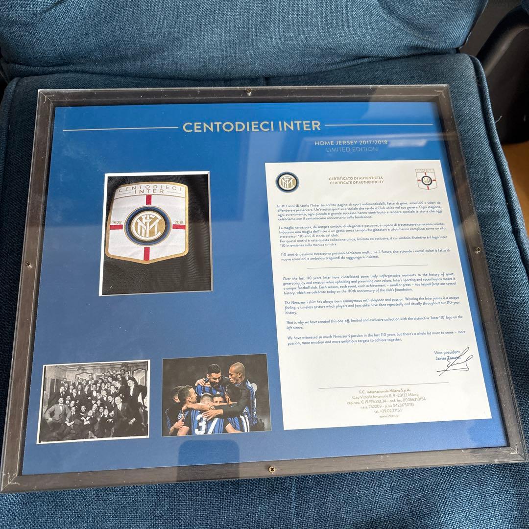 し*ん様 サッカー　ユニフォーム　インテル　2017-2018 サイン入り限定モ