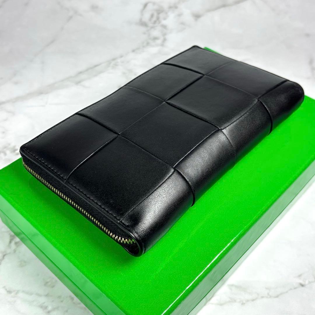 BOTTEGA VENETA 長財布 カセット ジップアラウンドウォレット　黒
