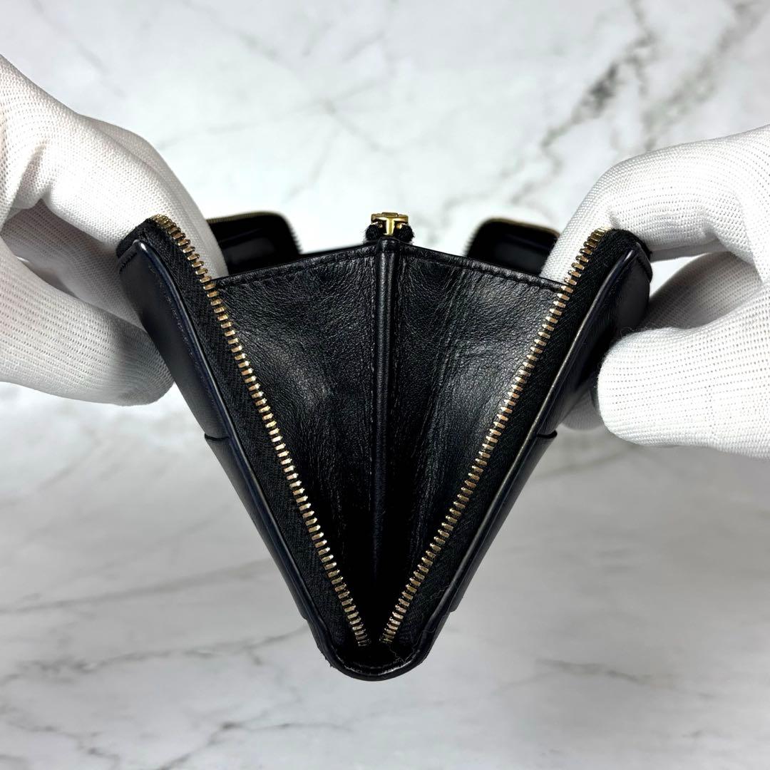 BOTTEGA VENETA 長財布 カセット ジップアラウンドウォレット　黒