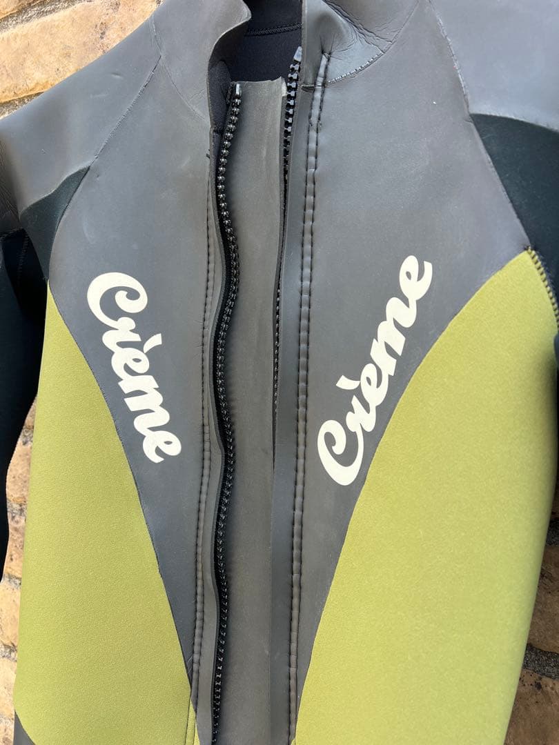 Crème タッパーウェットスーツ 黒/オリーブグリーン