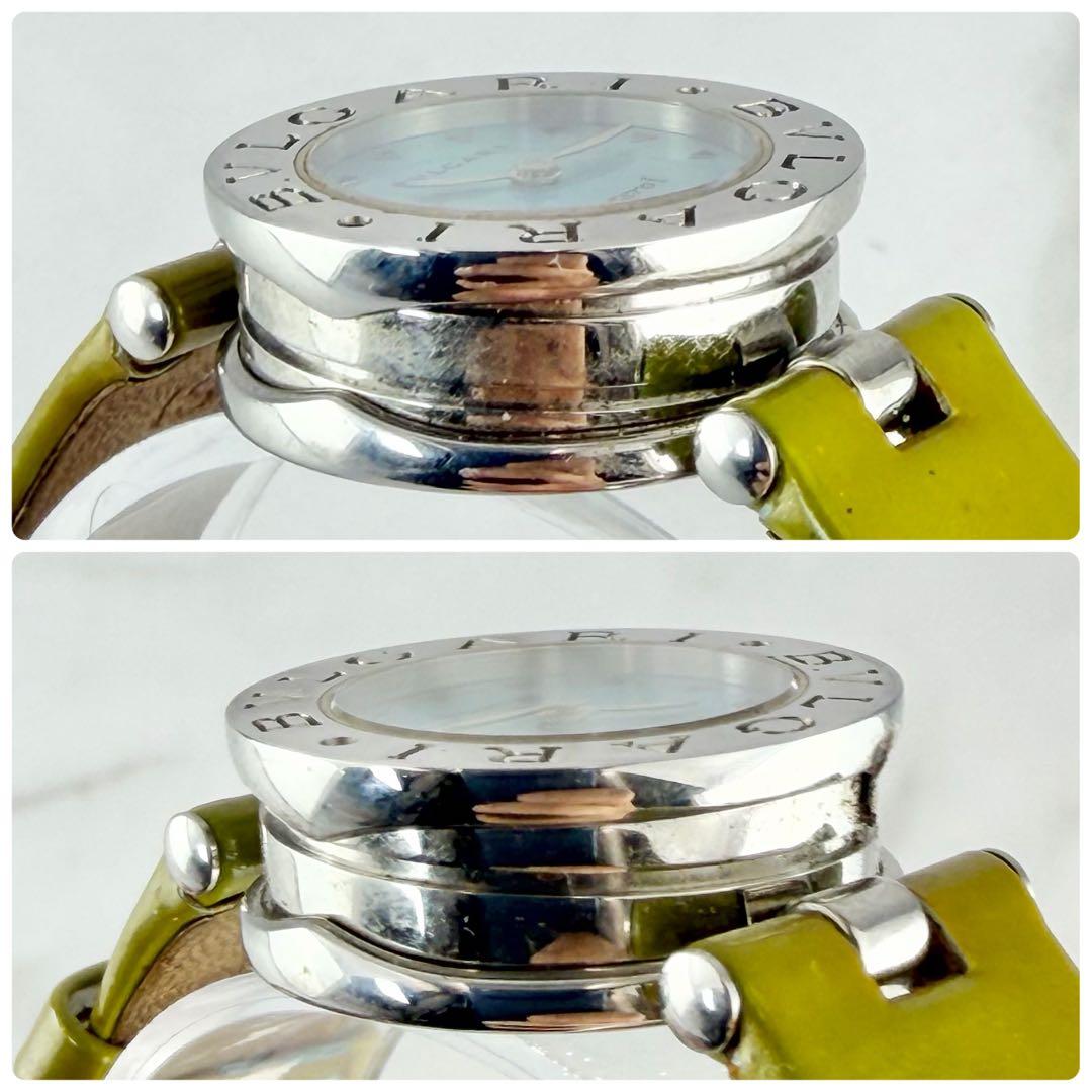 【稼働】 ブルガリ B-zero1 ブルーシェル⽂字盤 ビーゼロワン