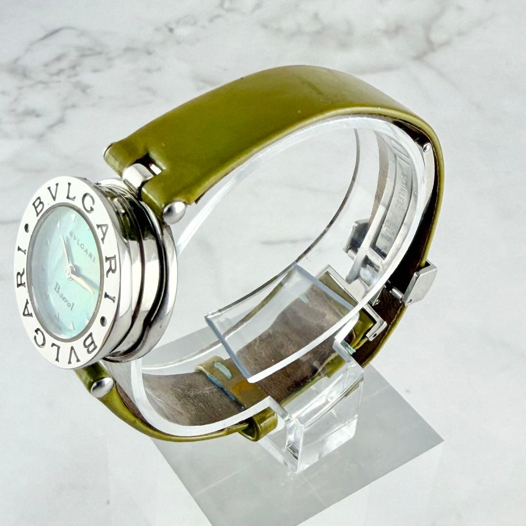 【稼働】 ブルガリ B-zero1 ブルーシェル⽂字盤 ビーゼロワン