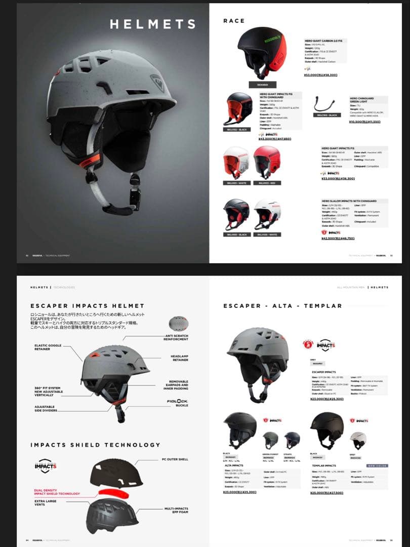 なお ROSSIGNOL ESCAPER IMPACTS HELMET