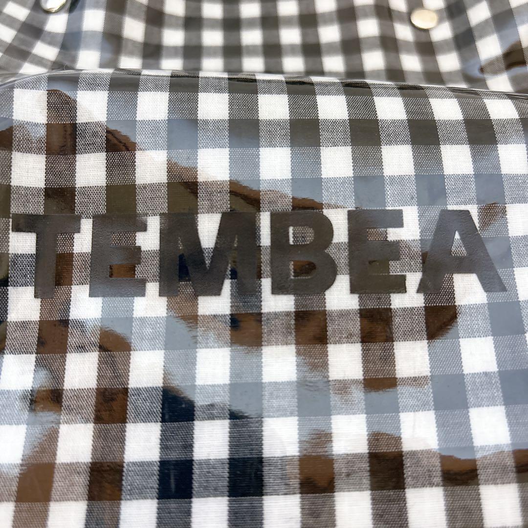 【希少】TEMBEA ギンガムチェック ブラック トートバッグ エナメル