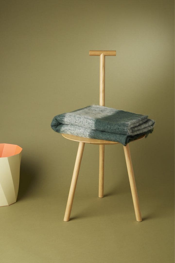 【美品】HAY モヘアブランケット グリーン(クリーニング済)