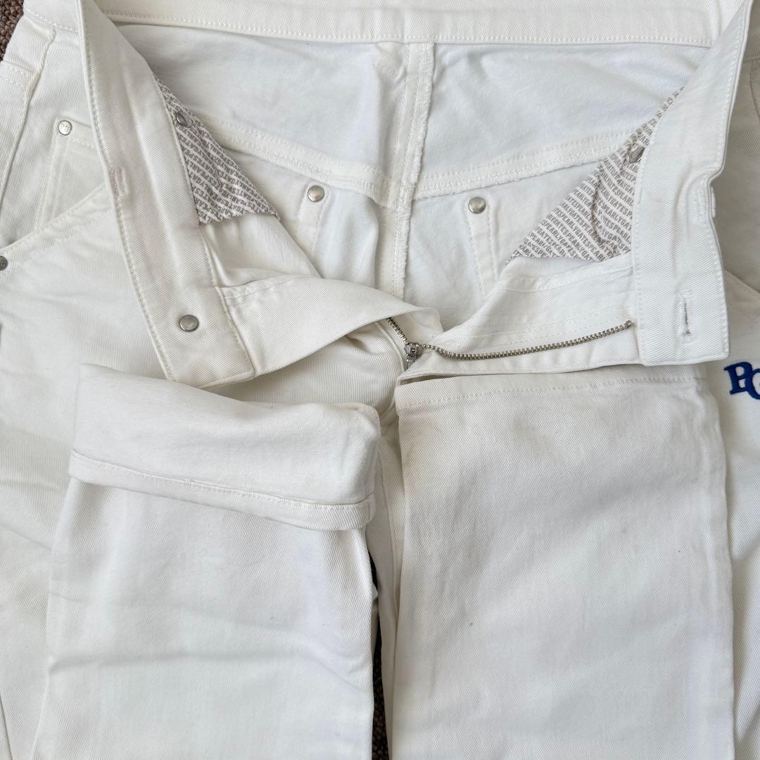 パーリーゲイツ　パンツ　白　M〜L相当　秋冬　コットン素材　ホワイト　4 ゴルフ
