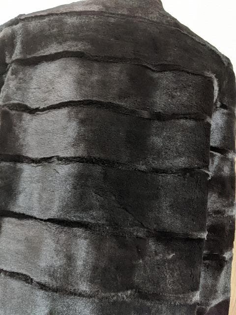 A509　シェアードウィーゼルミンク　毛皮　リバーシブルコート　リアルファー