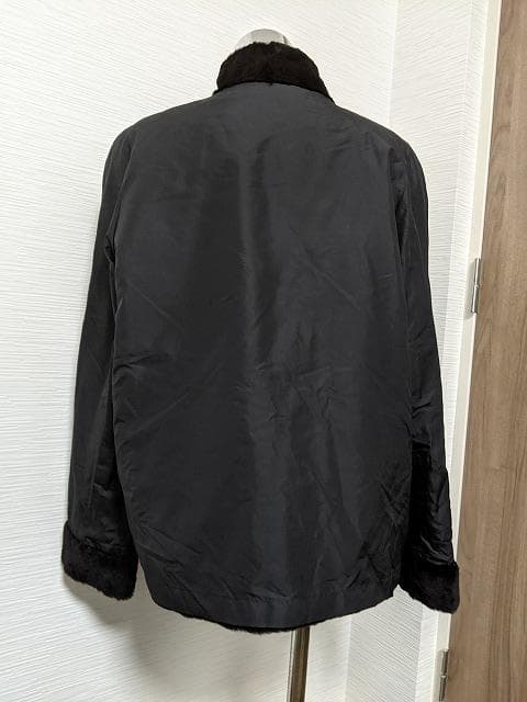 A509　シェアードウィーゼルミンク　毛皮　リバーシブルコート　リアルファー