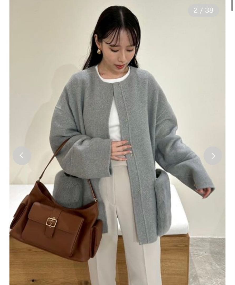 【ぴのこまる】2wayファーポケットリバーコート