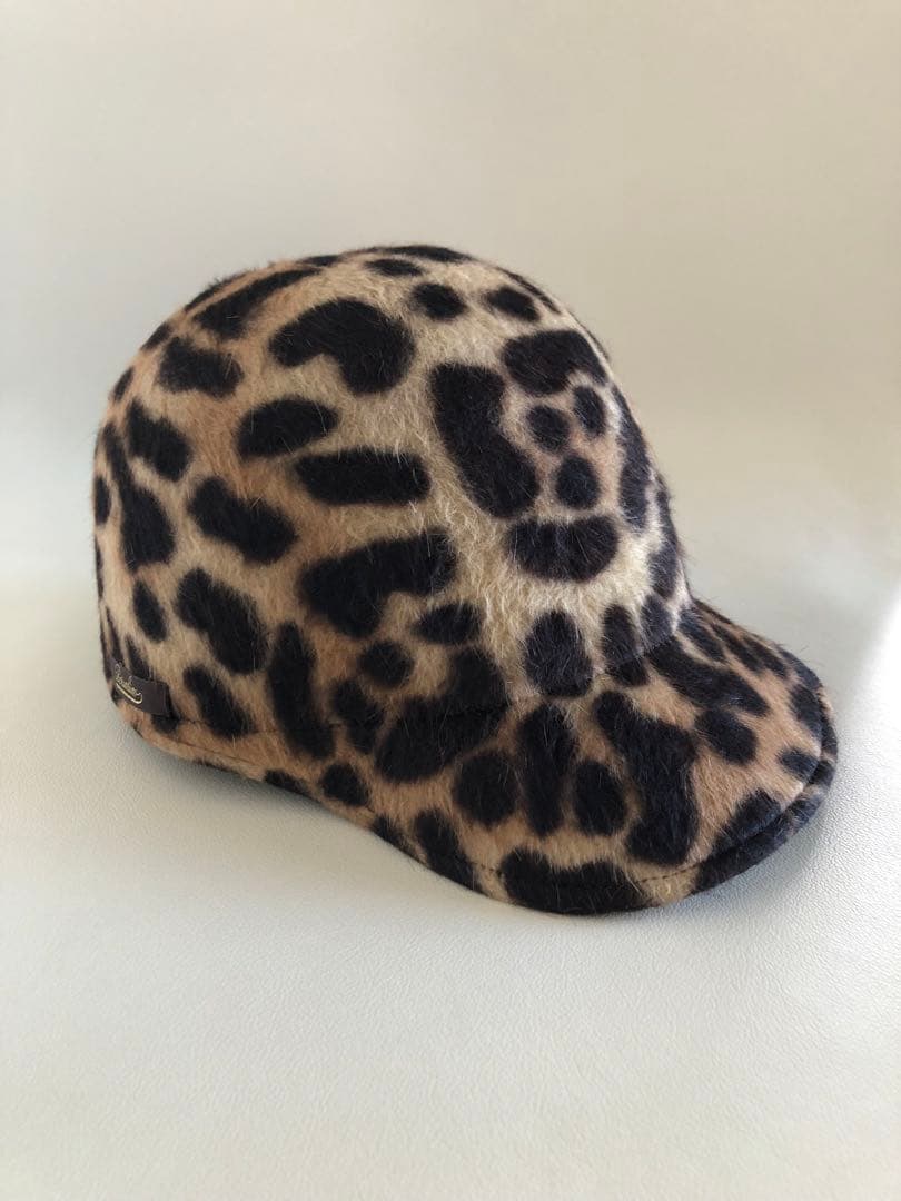【新品】Barsalino ボルサリーノ レオパード柄 フェルトキャップ 豹柄