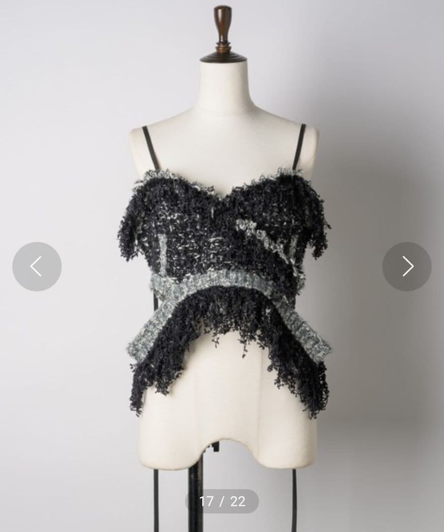 LA BELLE ETUDE ラベルエチュード　ミックスツイードニットビスチェ黒