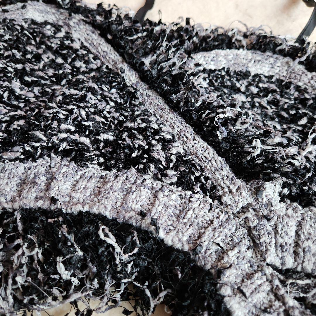 LA BELLE ETUDE ラベルエチュード　ミックスツイードニットビスチェ黒