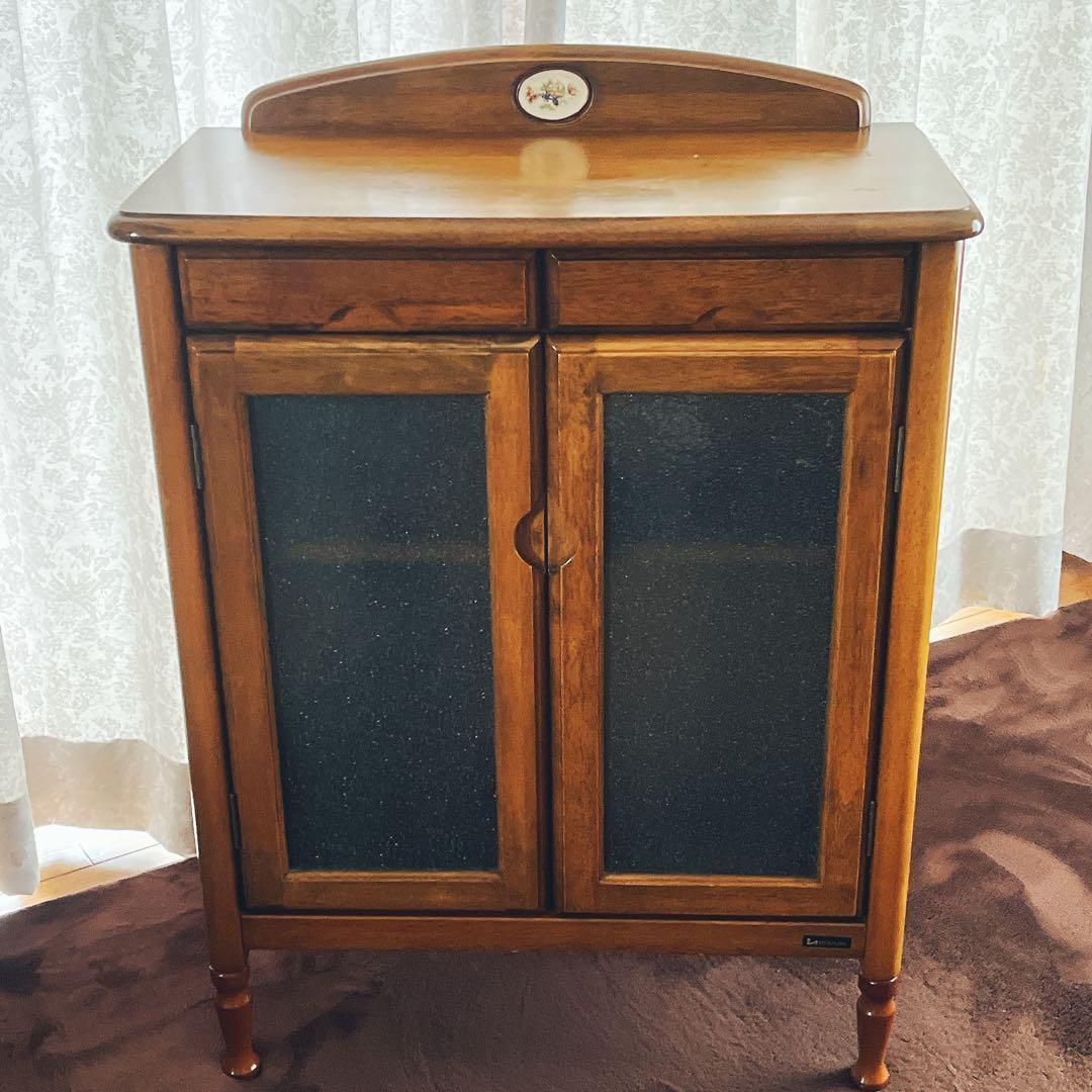 ラララ様リクエスト品】小泉産業 ガラス キャビネット 収納 本棚 食器棚 昭和レ