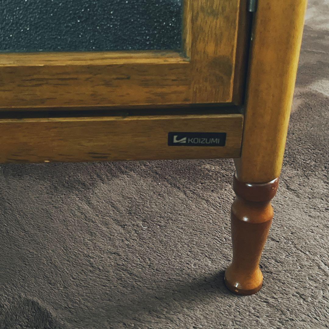 ラララ様リクエスト品】小泉産業 ガラス キャビネット 収納 本棚 食器棚 昭和レ