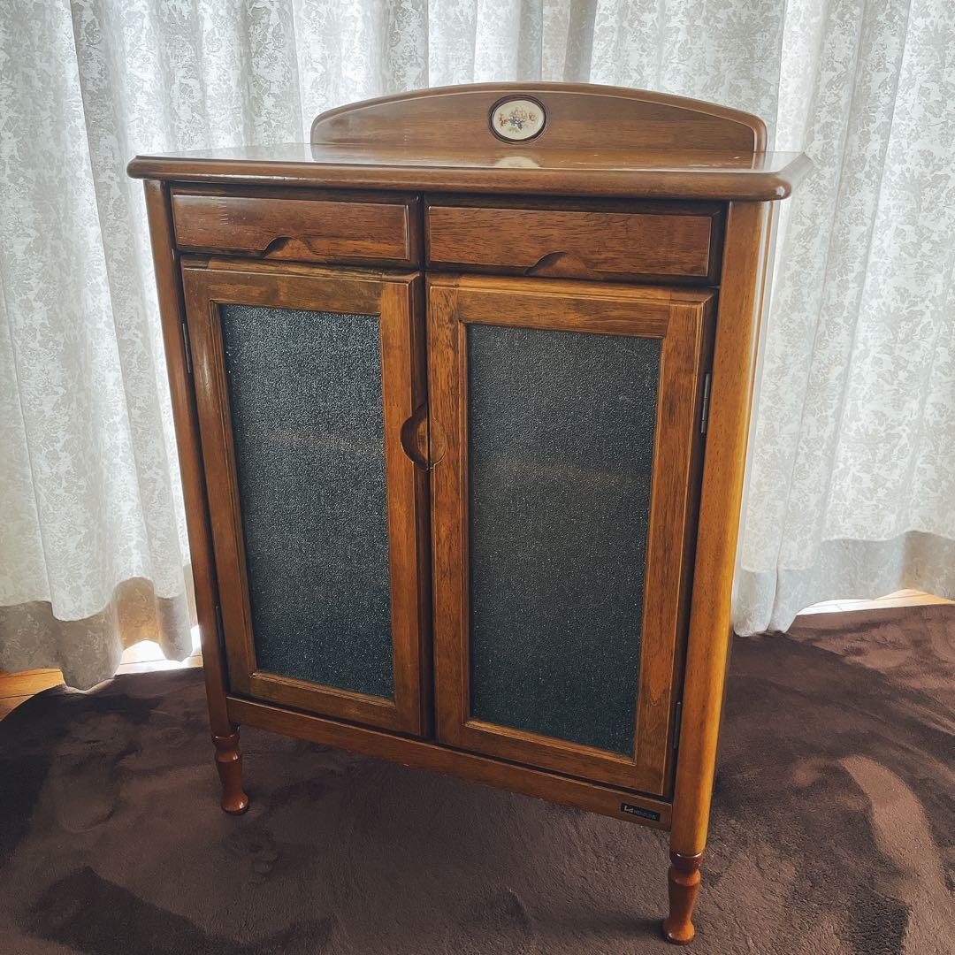 ラララ様リクエスト品】小泉産業 ガラス キャビネット 収納 本棚 食器棚 昭和レ