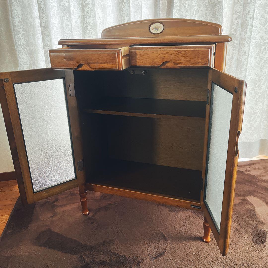 ラララ様リクエスト品】小泉産業 ガラス キャビネット 収納 本棚 食器棚 昭和レ