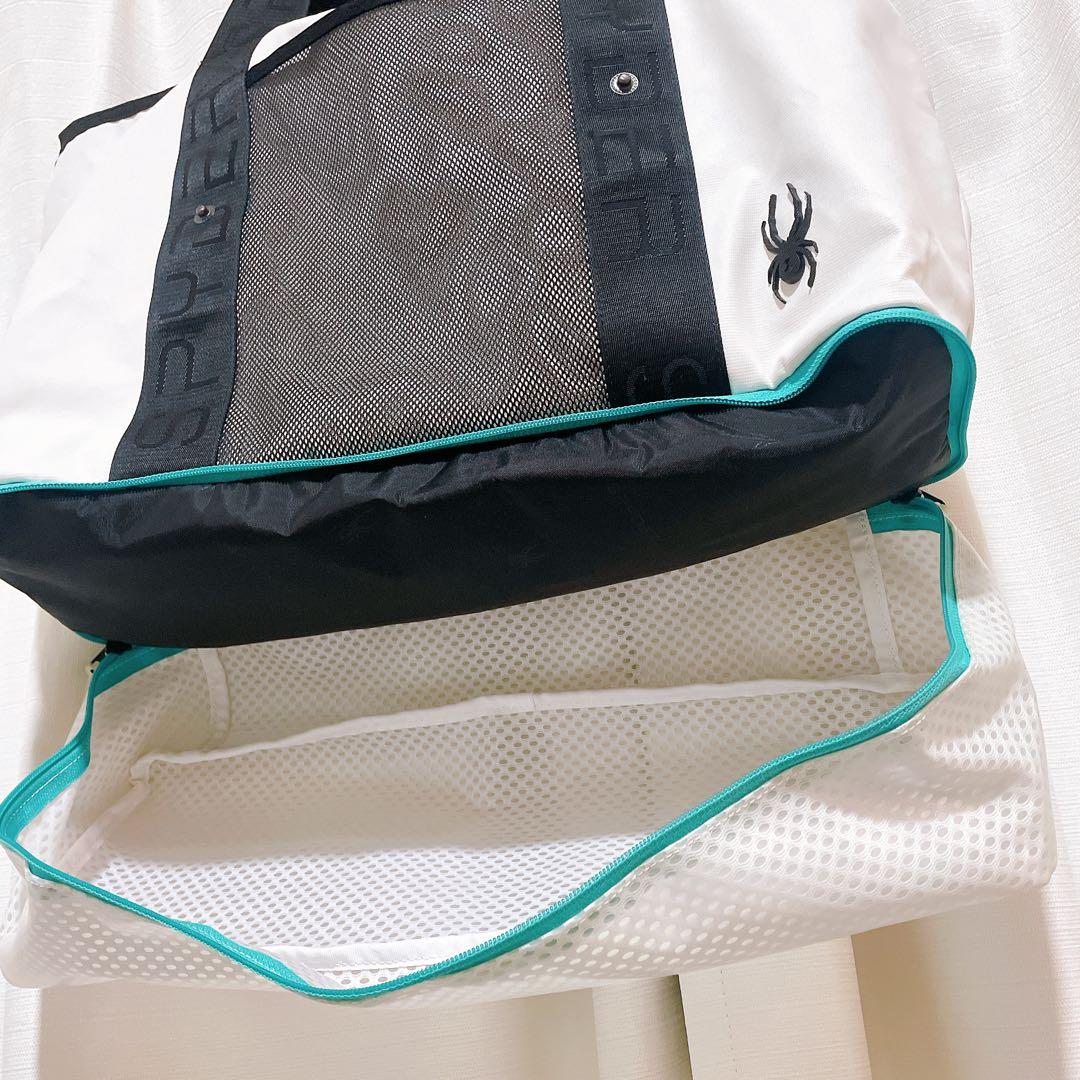 【美品】SPYDER スパイダー トートバッグ ホワイト ゴルフ スポーツバッグ