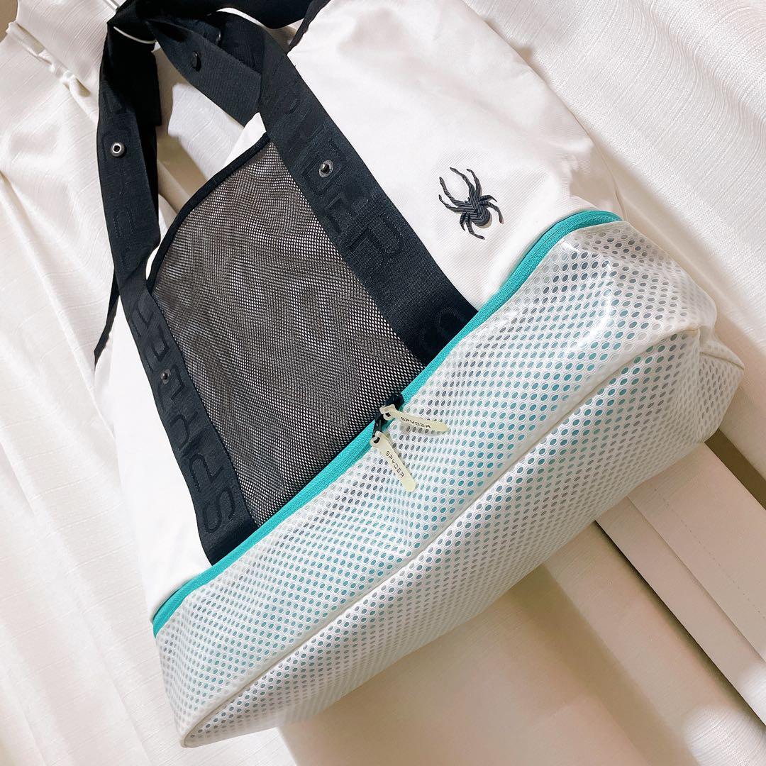 【美品】SPYDER スパイダー トートバッグ ホワイト ゴルフ スポーツバッグ