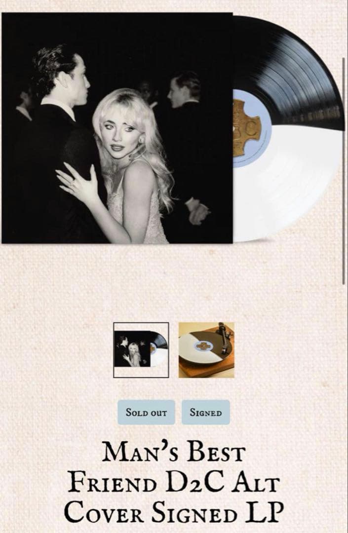 sabrina carpenter Man's Best FriendサインLP