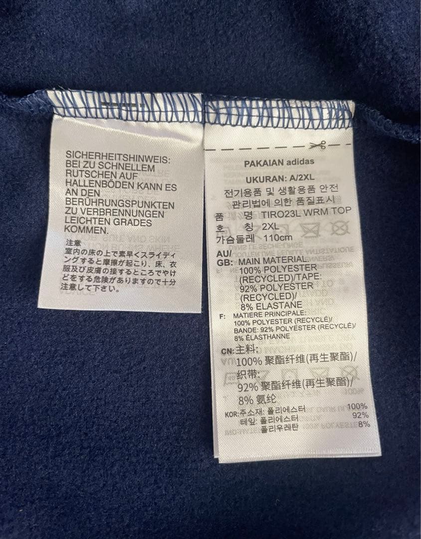 adidasアディダス JFA日本代表 フード付きジャージ ネイビー3XLサイズ