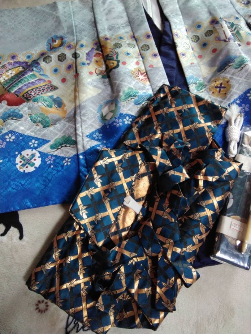 男の子用・3歳向け・化繊・袴とお着物のセット