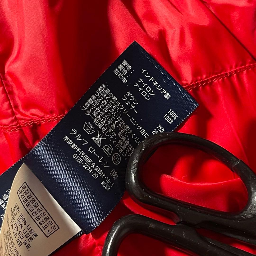 POLO by Ralph Lauren ダウンベスト 赤 ビッグポニー USA
