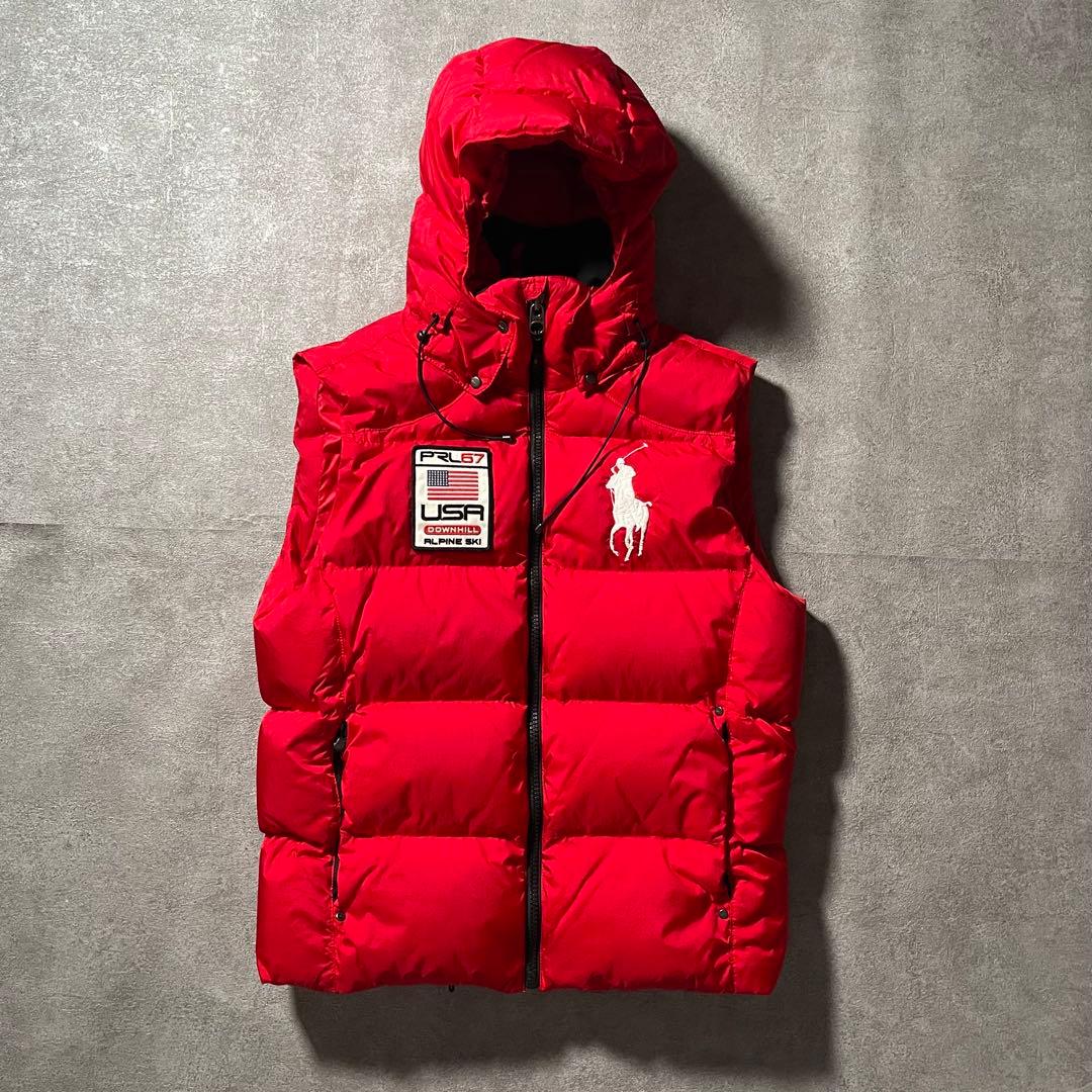 POLO by Ralph Lauren ダウンベスト 赤 ビッグポニー USA
