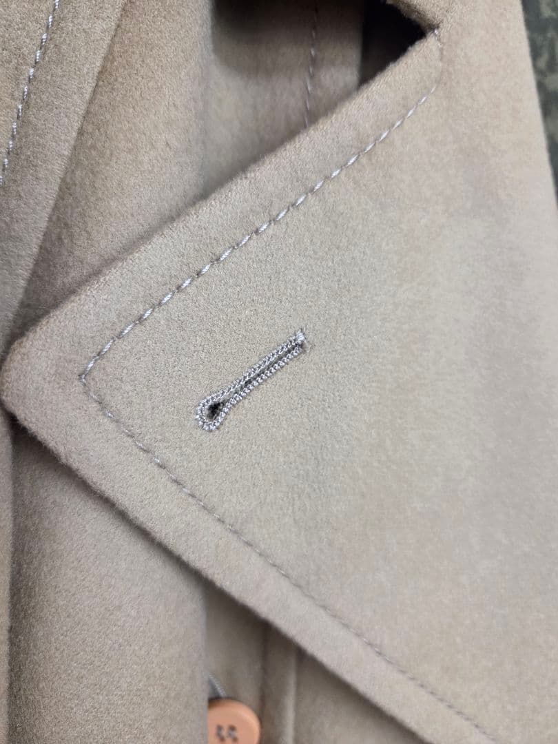 HERNO カシミヤ混 ベルテッドコート イタリア製 シルク　キャメル