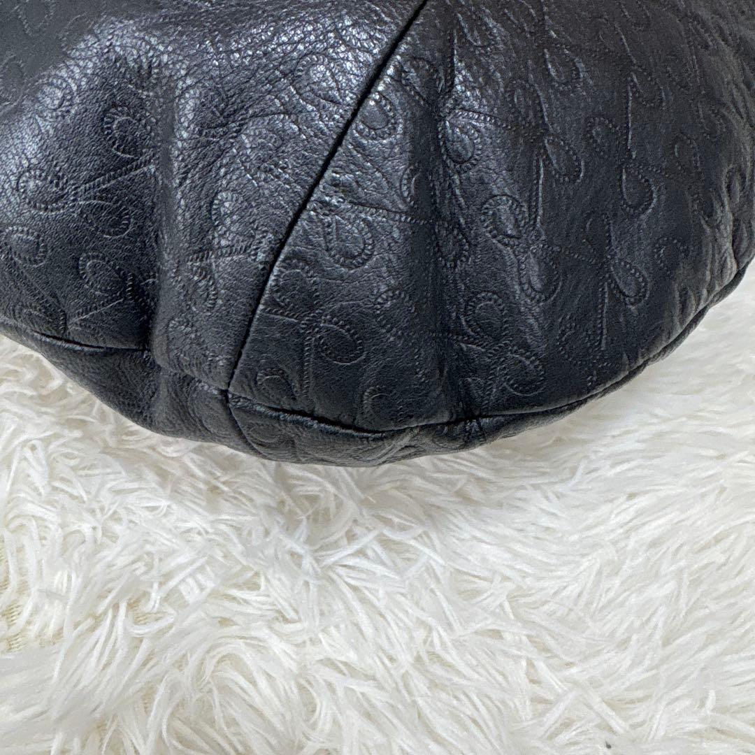 アニヤハインドマーチ ショルダーバッグ タッセル リボン　レザー