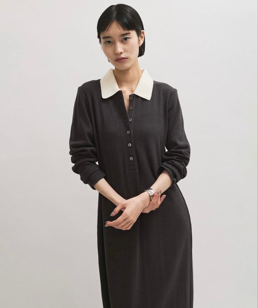 美品Adam et Rope'ポロシャツワンピース