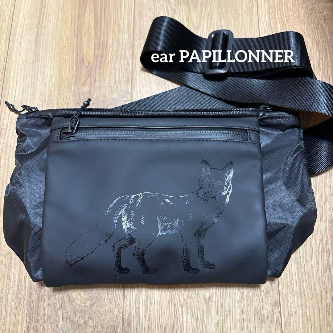 ear PAPILLONNER フォックス　プリント　ショルダーバッグ