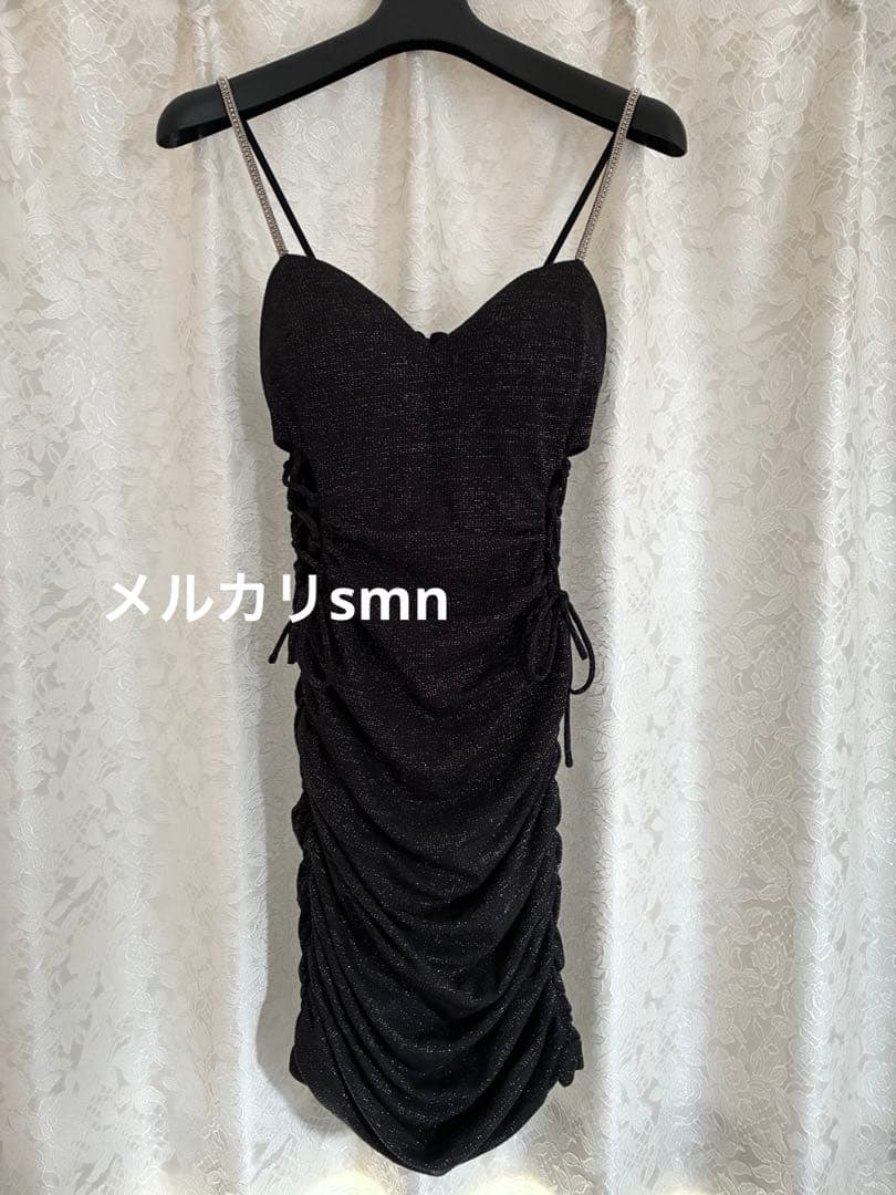jewels キャミドレス　S ブラック ラメ