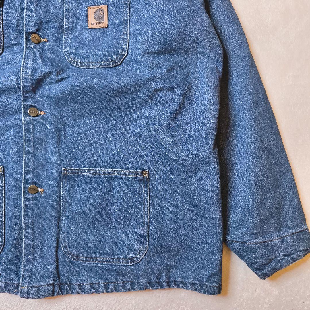 ​【美品/USA製】カーハート デニム チョアコート XXL-TALL 濃紺