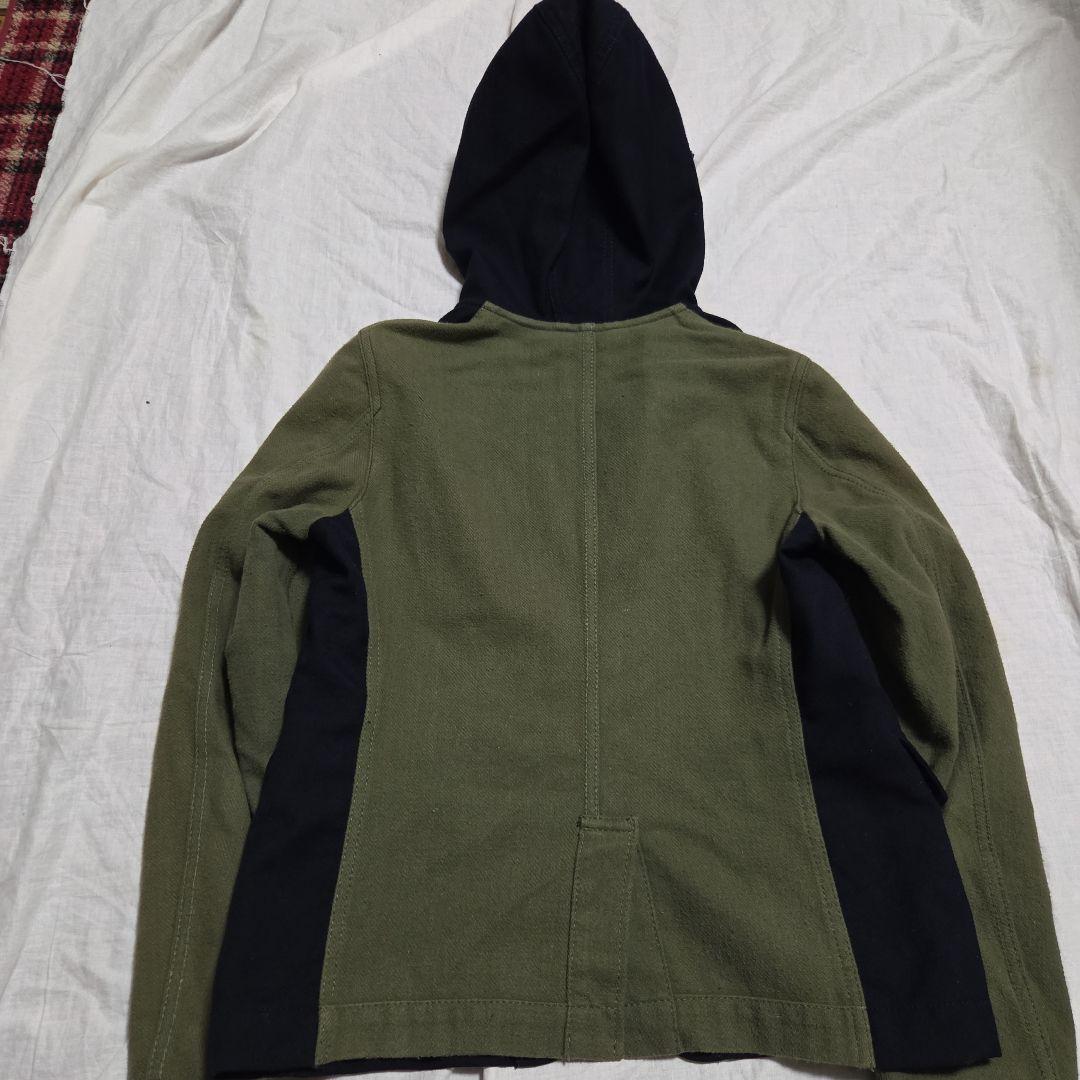 ​コムデギャルソン AD2010 フーデッドカバーオール 異素材 切替 ベロア