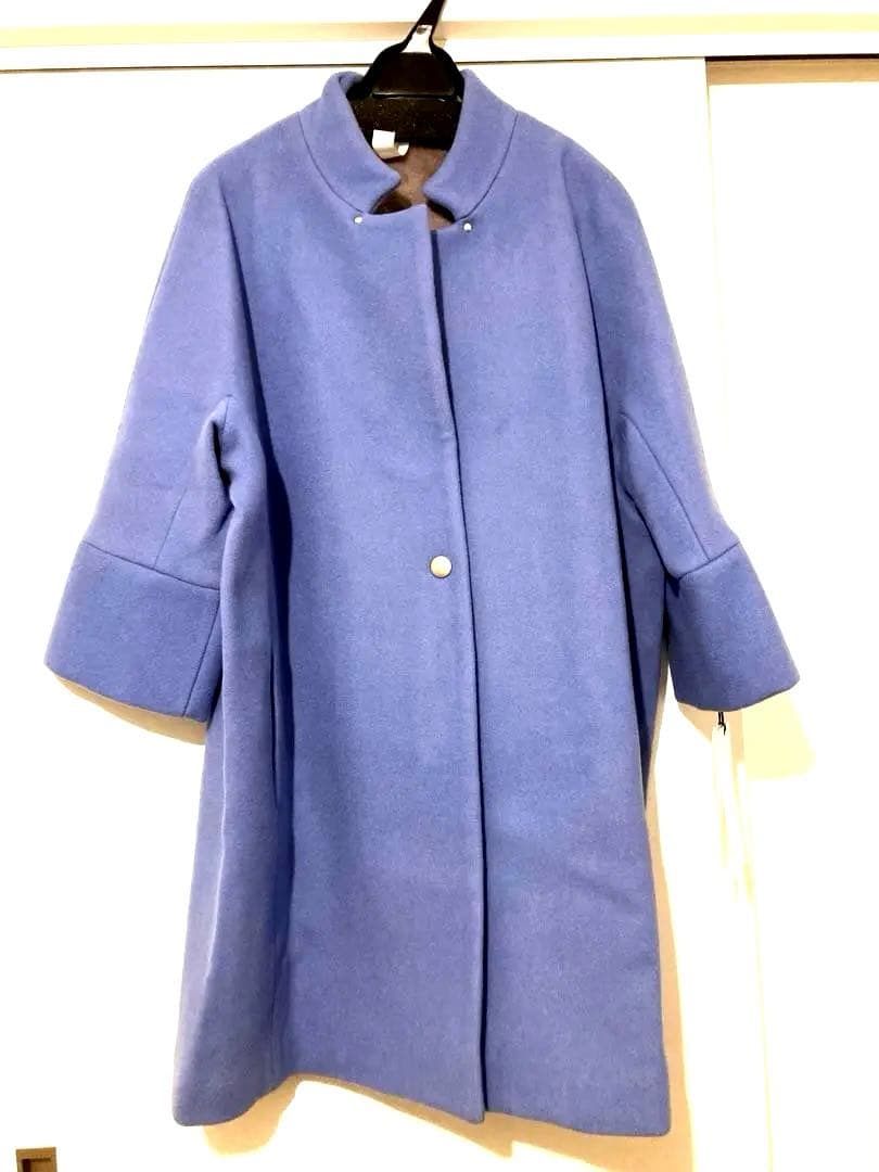 最終価格！新品未使用　ヤマダヤ　Aga + ダブルメルトンコクーンコート ブルー