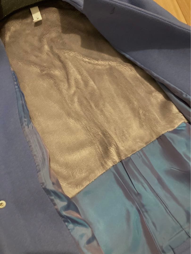 最終価格！新品未使用　ヤマダヤ　Aga + ダブルメルトンコクーンコート ブルー