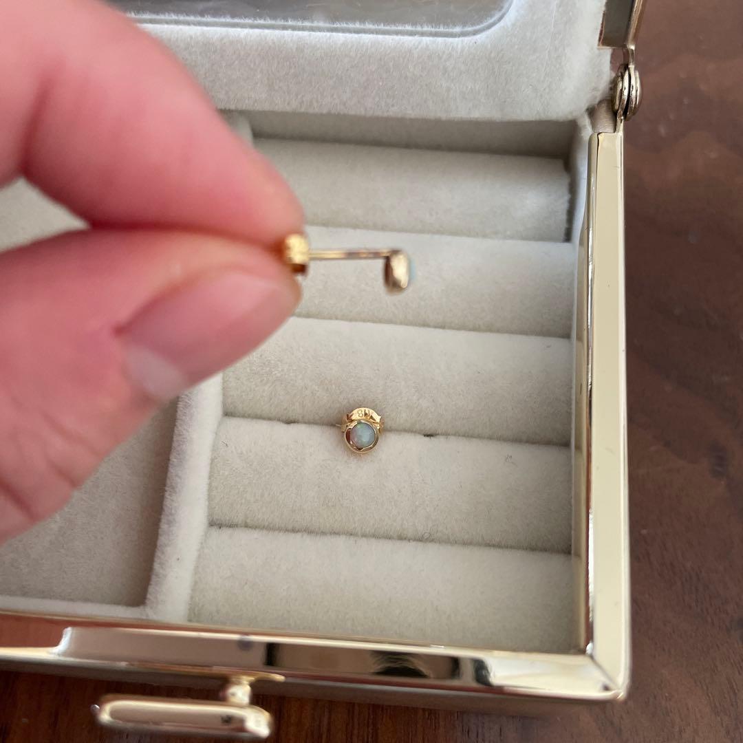 ete オパールピアス k18YG