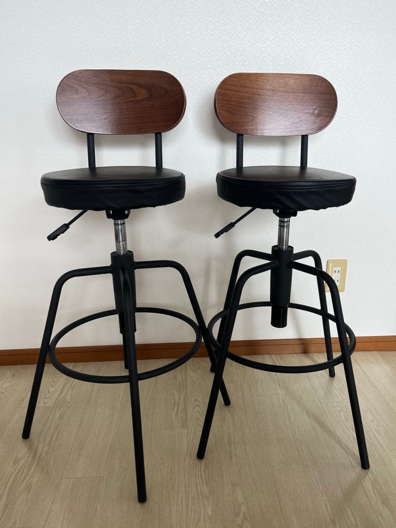 【ノリノリ】 カウンターチェア ハイチェアー2脚セット