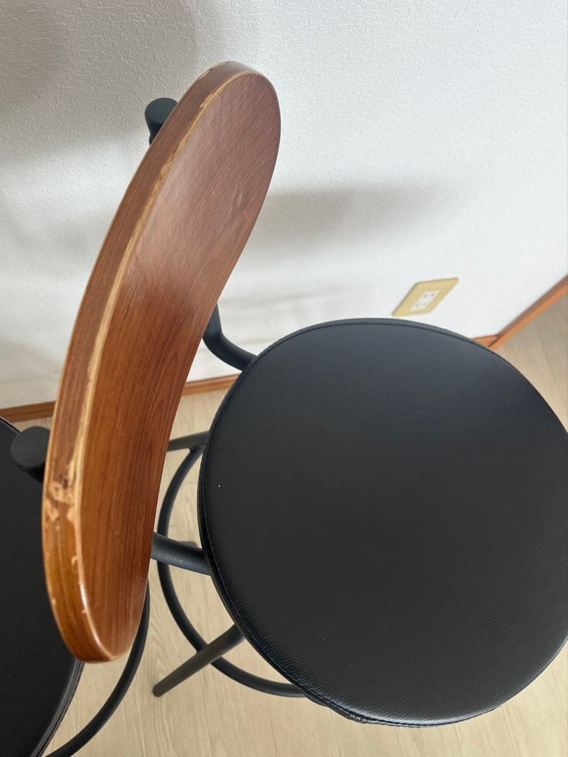 【ノリノリ】 カウンターチェア ハイチェアー2脚セット