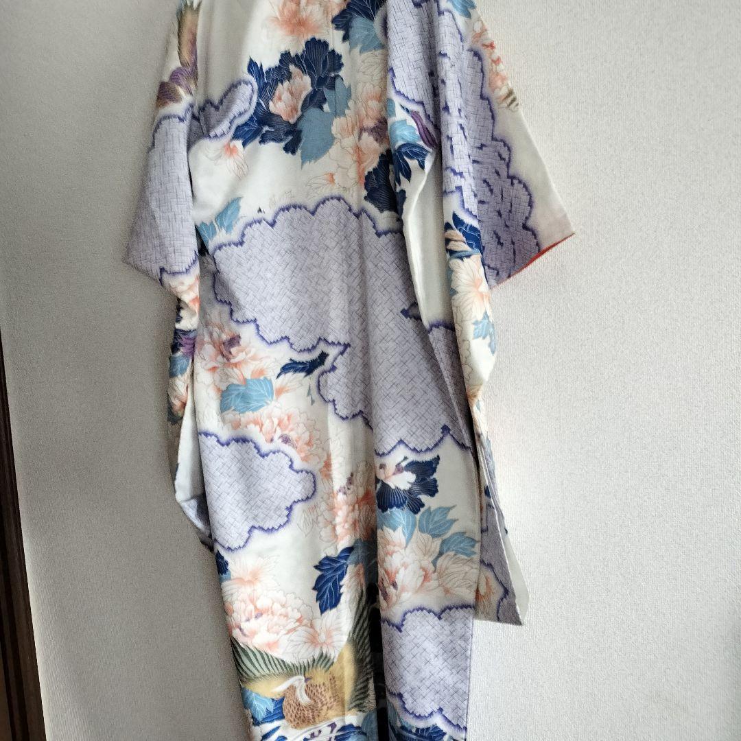 昭和レトロ 振袖　アンティーク　花と鳥