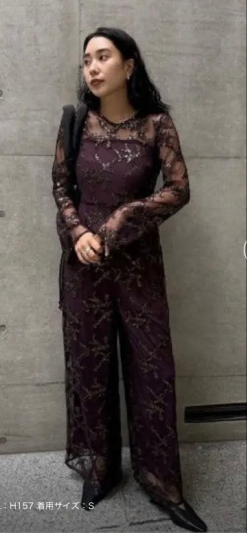 サロペット・オーバーオール・オールインワン Ameri SPANGLE LACE ROMPERS