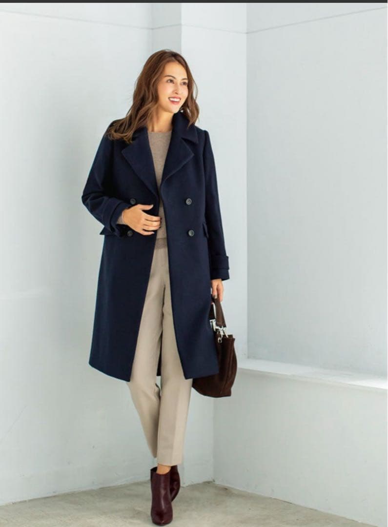 新品未使用タグ付き　STYLE DELI バージンウールダブルロングコート