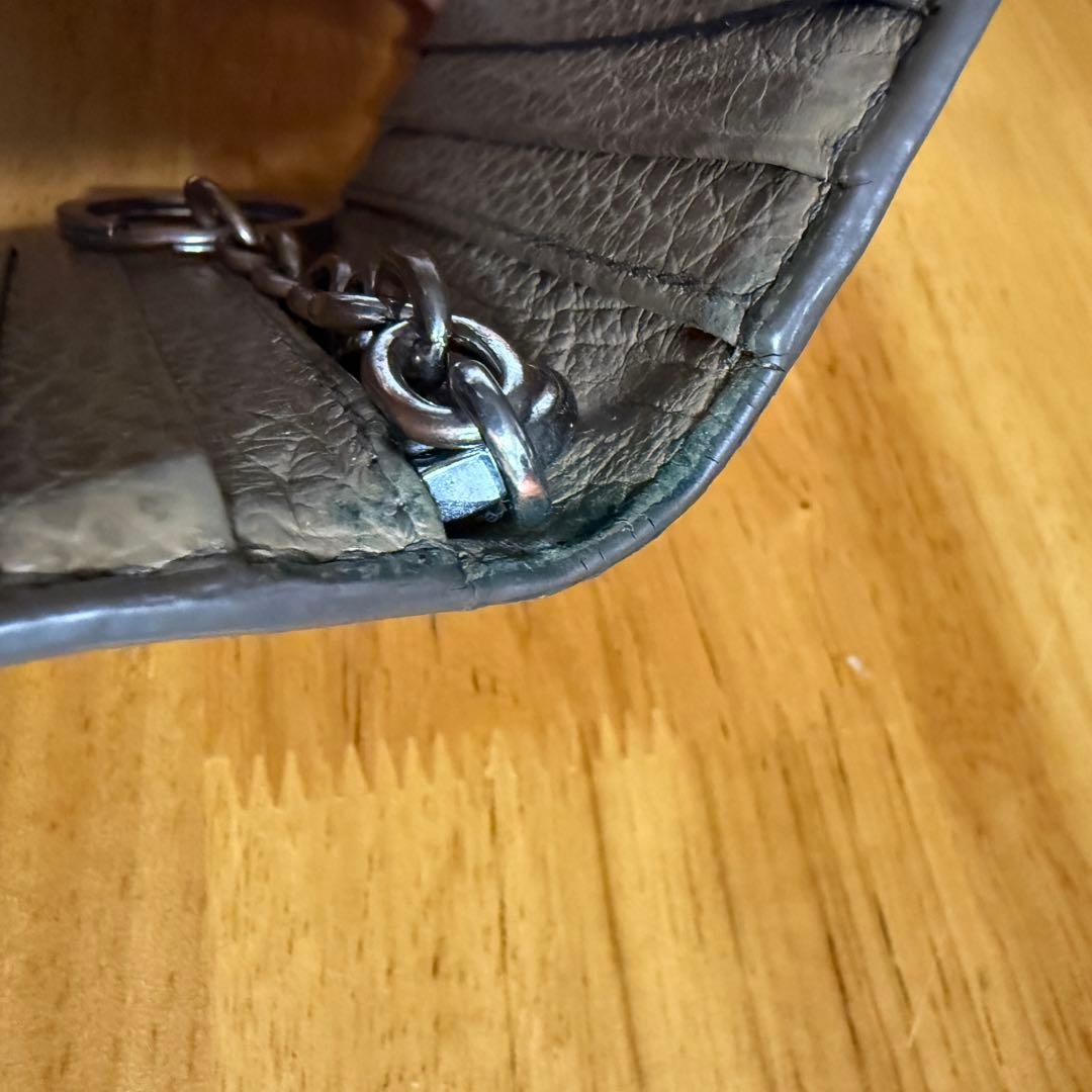 メゾンマルジェラ キーリング カードケース ウォレット グレージュ レザー