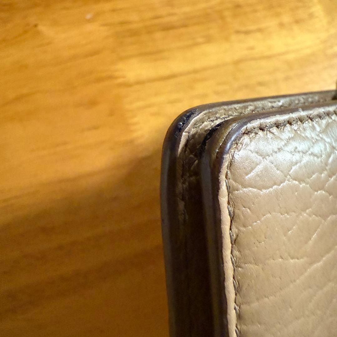 メゾンマルジェラ キーリング カードケース ウォレット グレージュ レザー