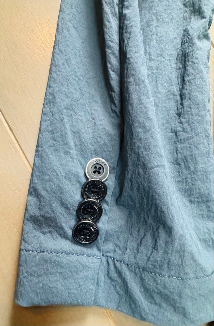 アウール　セットアップ　ストレッチナイロン　ブルーグリーン　M