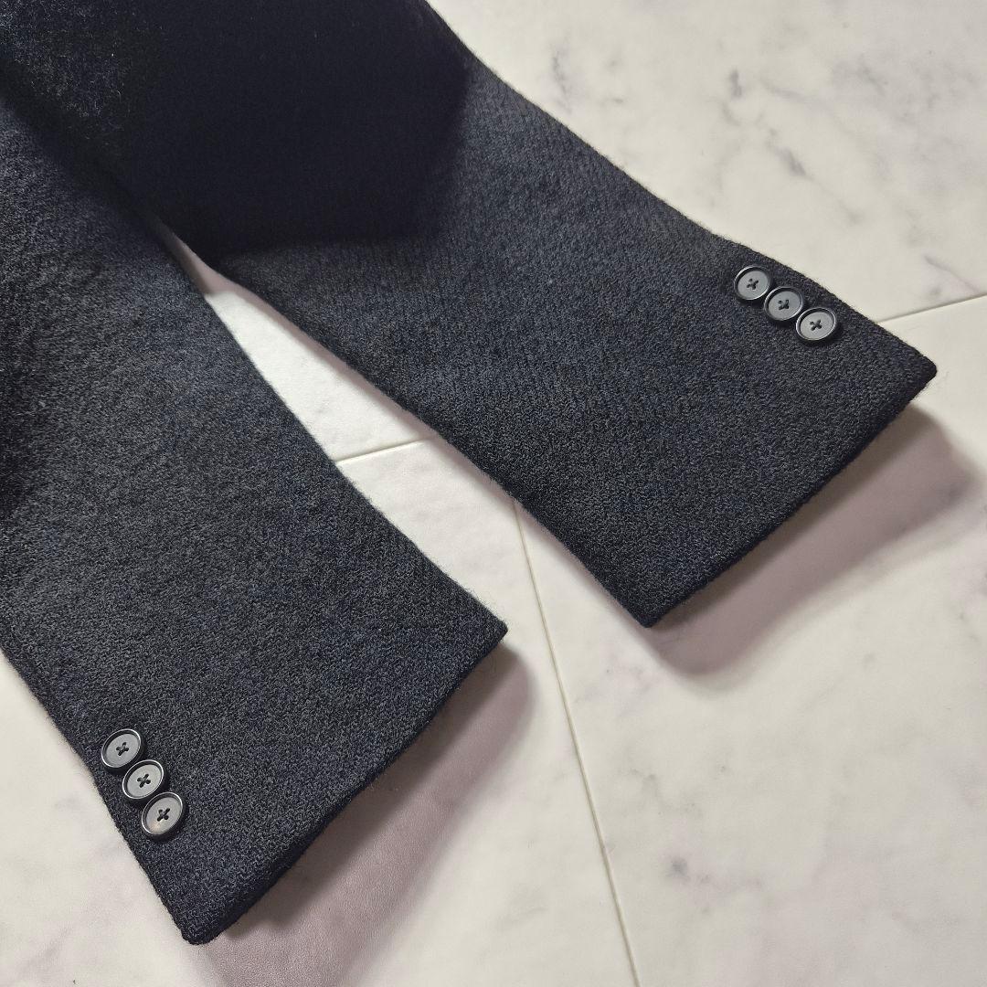 【美品 L】ハリスツイード シップス テーラードジャケット ウール 48 黒